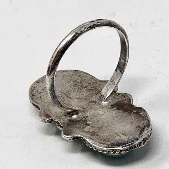 Vintage Sterling Silver Genuine Turquoise Native American Ring - Picture 3 of 5